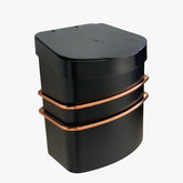 Suporte Com Lixeira Ventosa Preta e Rose Gold 2,5 Litros - Ela Decora